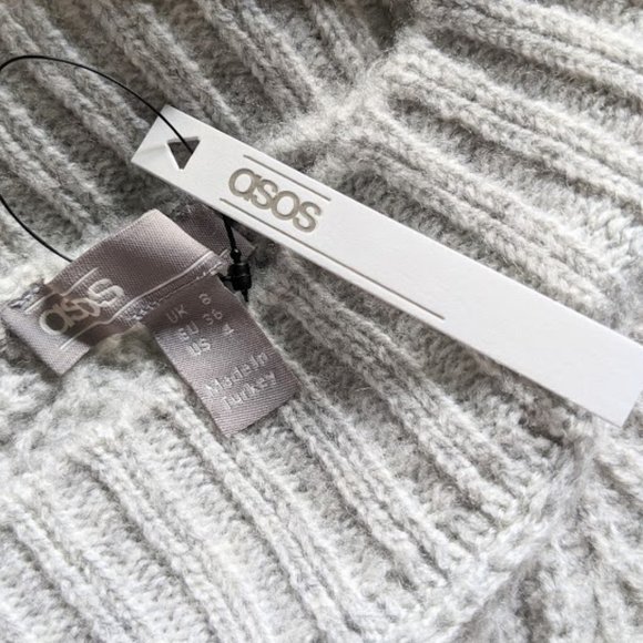 ASOS V Neck Fluffy Oversized Sweater - Picture 4 of 7